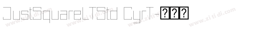 JustSquareLTStd CyrT字体转换